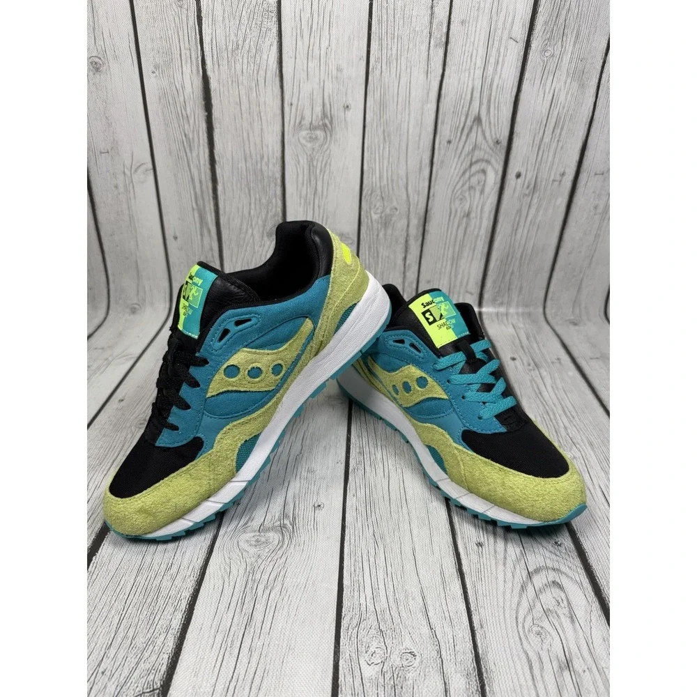Saucony Shadow 6000 Split Black Lime Green Teal Men's Size 9.5 S70751-1